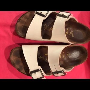 Birkenstock’s White platform sandals